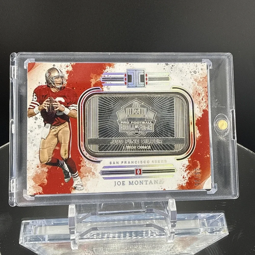 2025 Panini Impeccable Joe Montana 1 Oz .999 Silver Bar #35/35 49ers SSP